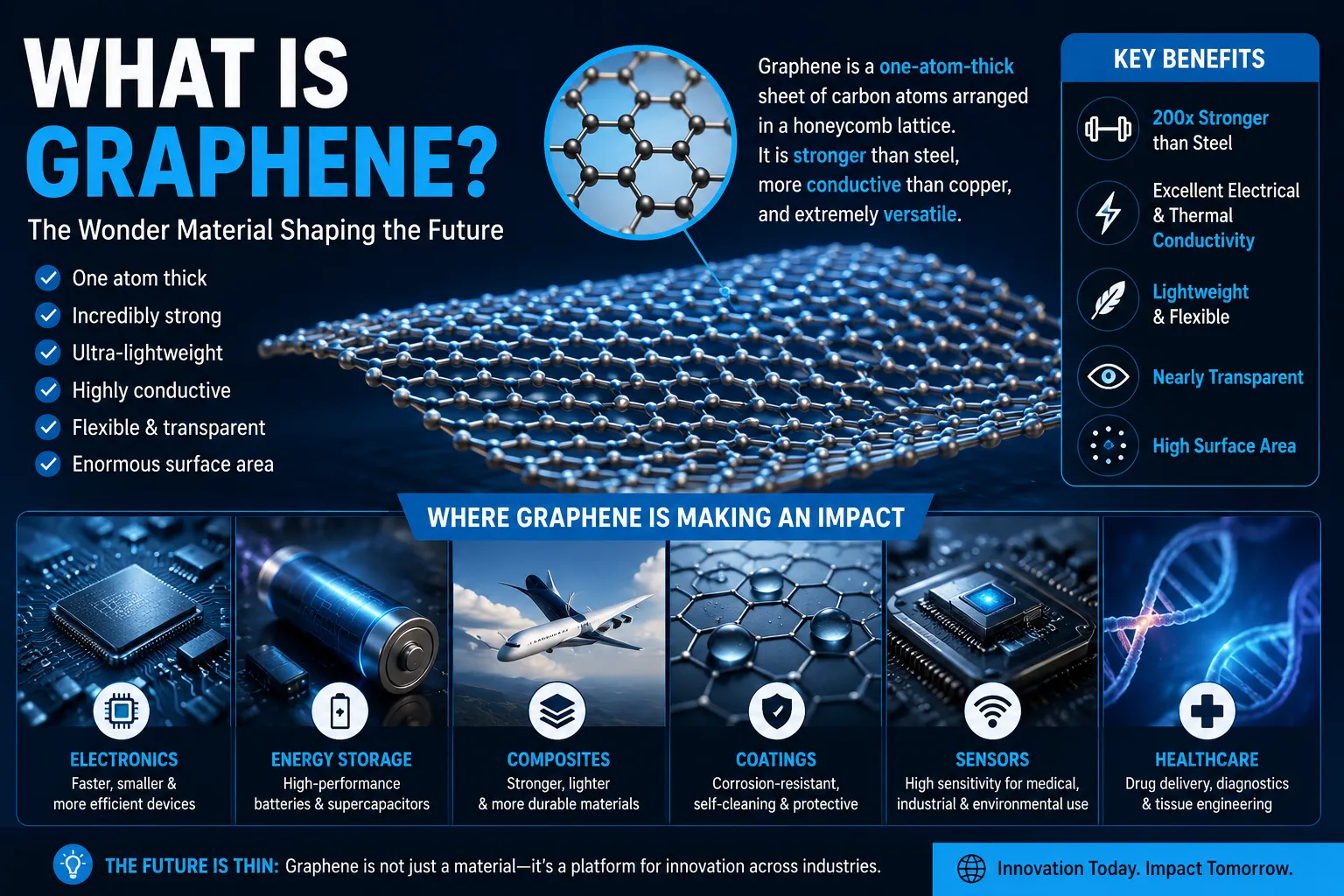 Thumbnail for What Is Graphene? Properties, Uses, Benefits, and Future Applications