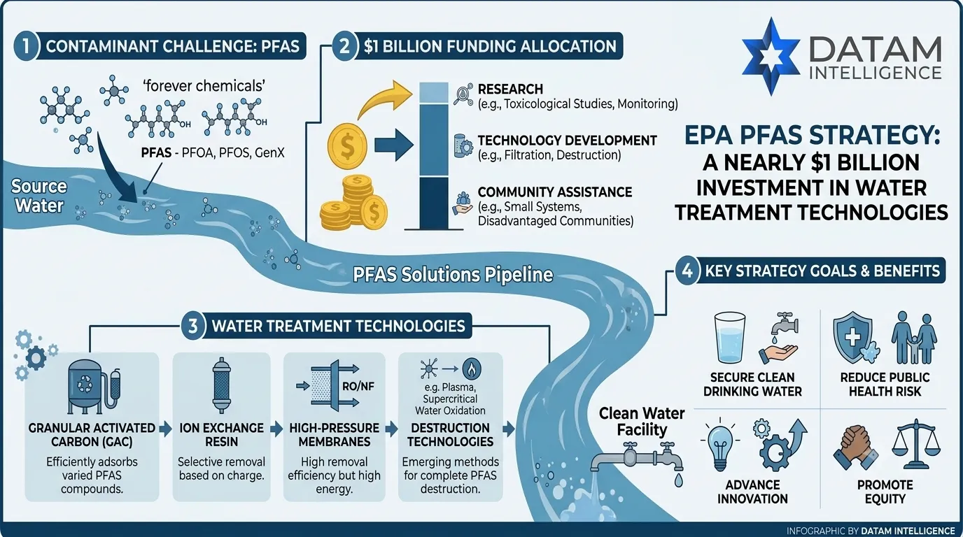 EPA PFAS Water Treatment Strategy Infographic by Datam Intelligence
