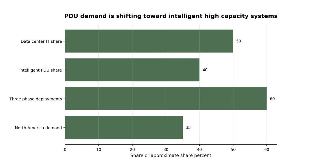 PDU demand is shifting toward intelligent high capacity systems