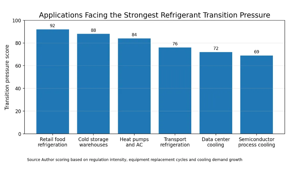 Application facing the strongest refrigerant transition pressure