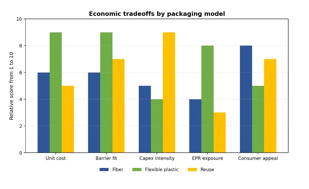 Economic tradeoffs by packaging model