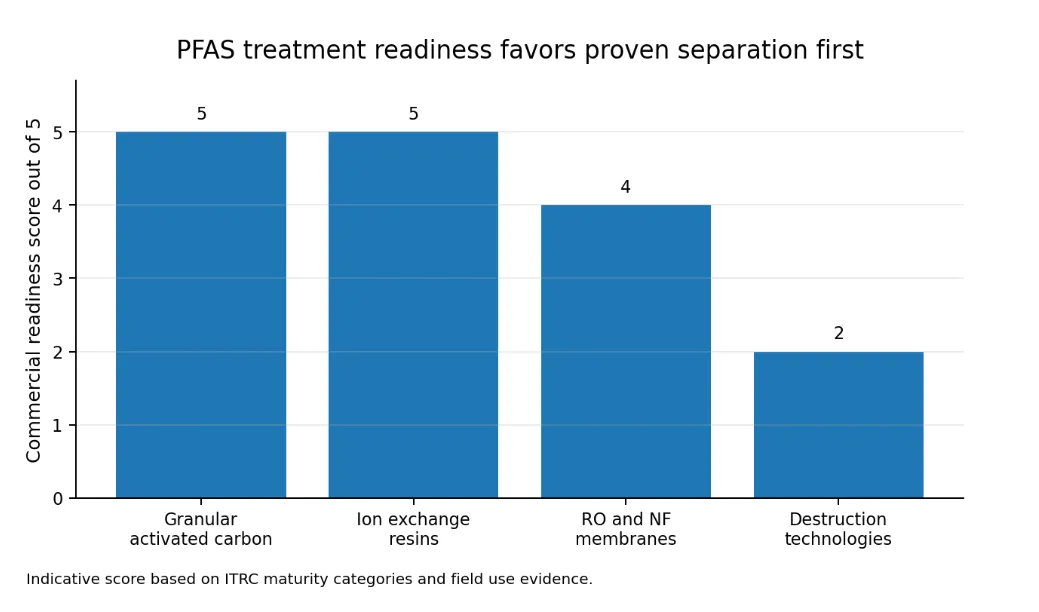 PFAS treatment readiness favors proven separation first