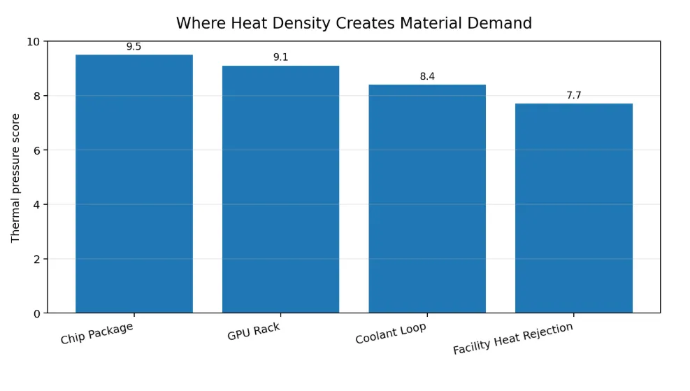 Where heat density creates materials demand