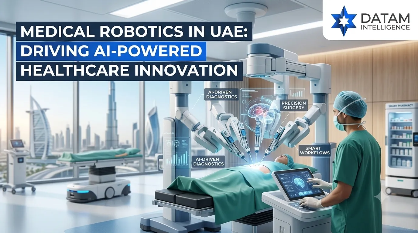 Medical robotics in UAE featuring AI-driven robotic surgery system and smart healthcare innovation